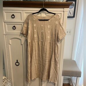 Beige linen light weight dress. Perfect for summer. Never worn.